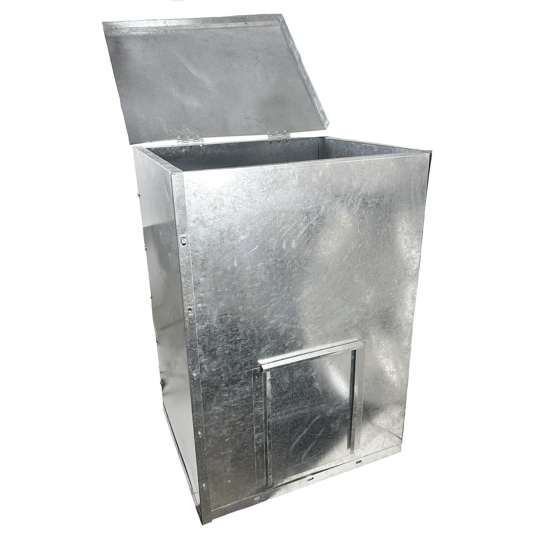 Coal Wood Feed Bunker Fuel Storage Container Galvanised Steel 150kg Capacity