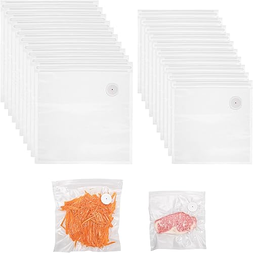Bolsas selladoras al vacío compatibles con Feppo para alimentos, 10 bolsas de comida reutilizables de 10.2 x 11.0 pulgadas y 10 unidades de 11.8 x