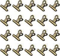 Vista 1 de 20 clips metálicos para carpeta de bulldog, abrazaderas de papel con bisagras de 1.2 pulgadas para bolsas de alimentos, fotos, manualidades de arte