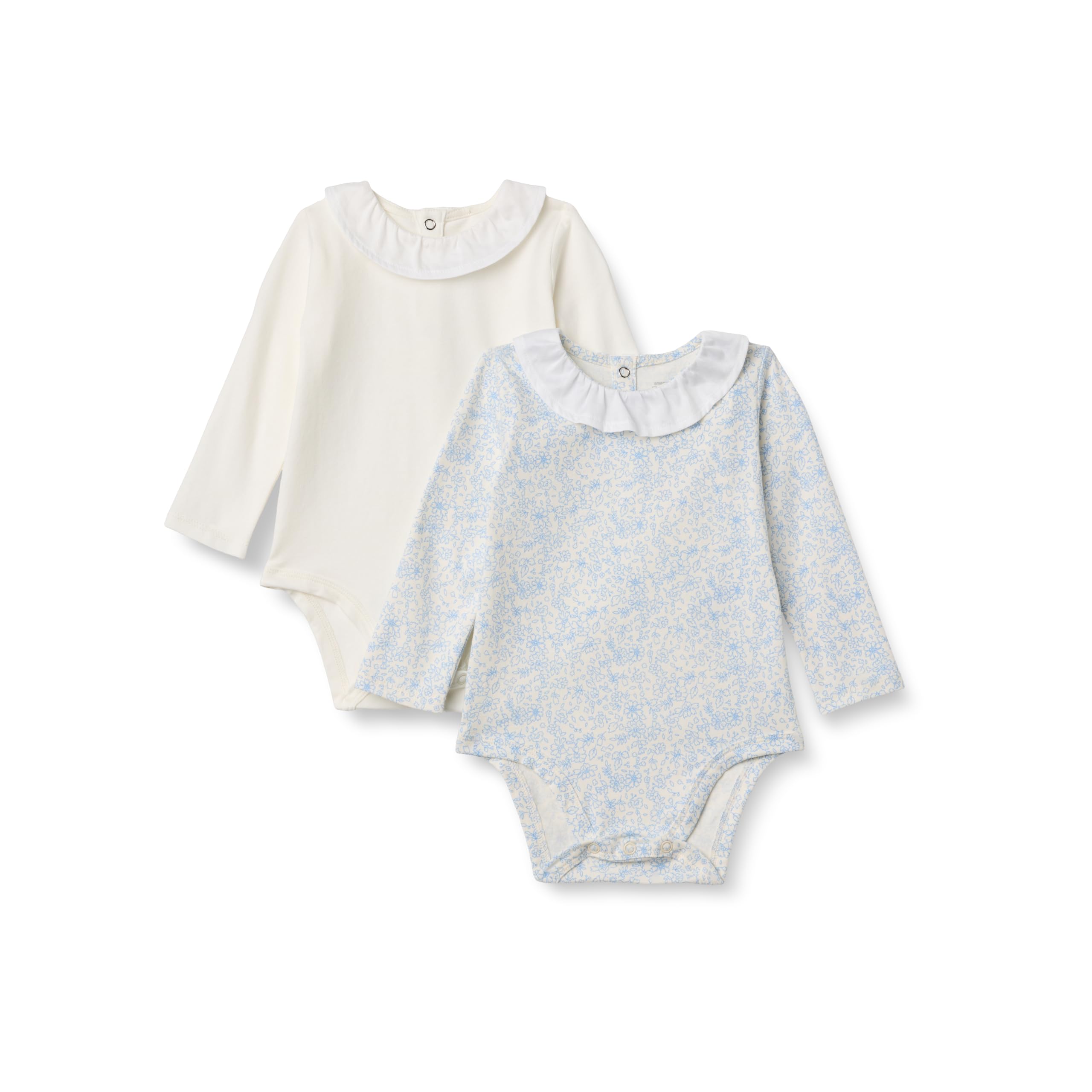 Amazon Essentials Baby - Mädchen Langärmeliger Bodysuit mit Rüschenkragen