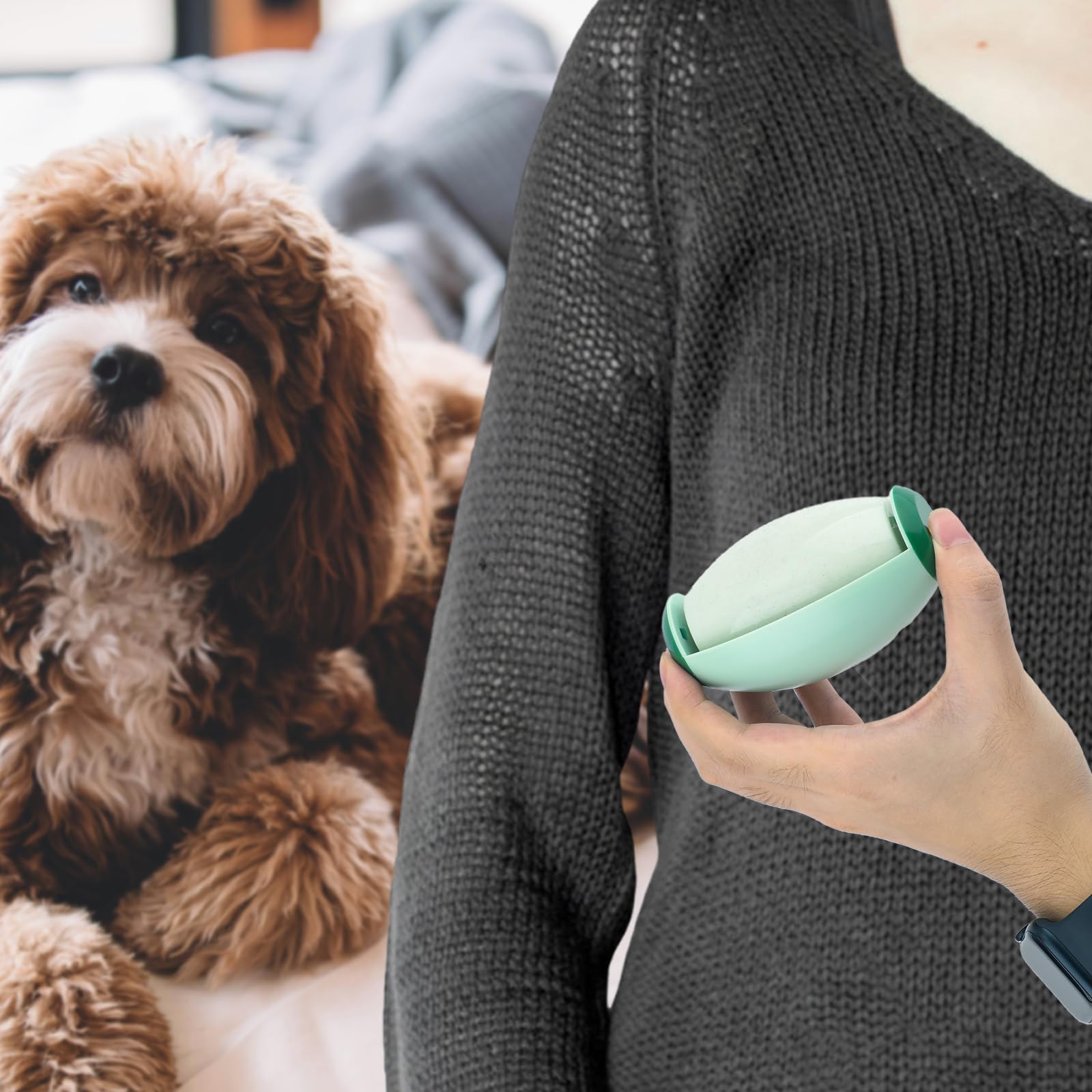 Reusable Mini Lint Roller - Washable Pet Hair Remover For Travel & Home