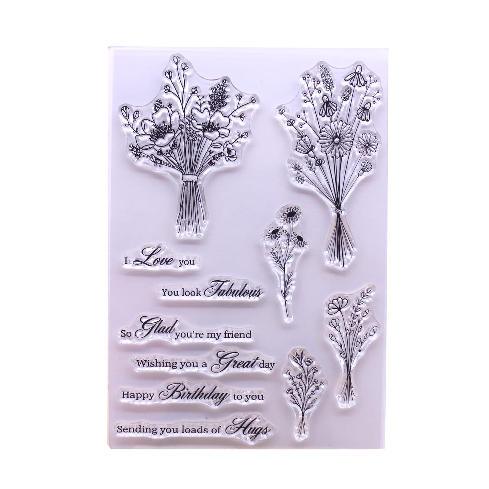 Clear Stamps Silicone Clear Stamp Seals Card Making Stamps 3D Scrapbooking Journaling Photo Journal Album Decors for
