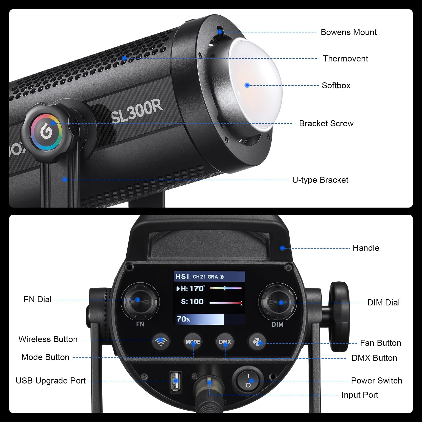 godox LEDライト　300 Amazon.com : Godox SL300R 310W RGB LED Video Light 5600K@1m