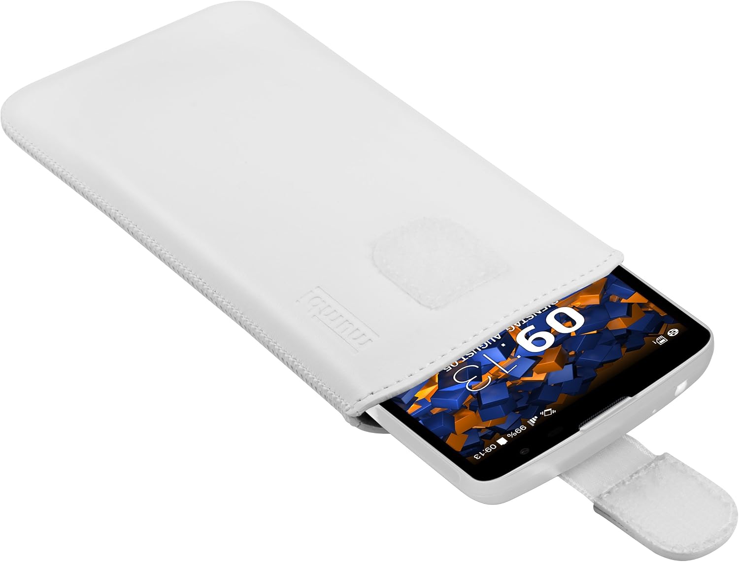 mumbi Genuine Leather Case Compatible with LG L Bello White