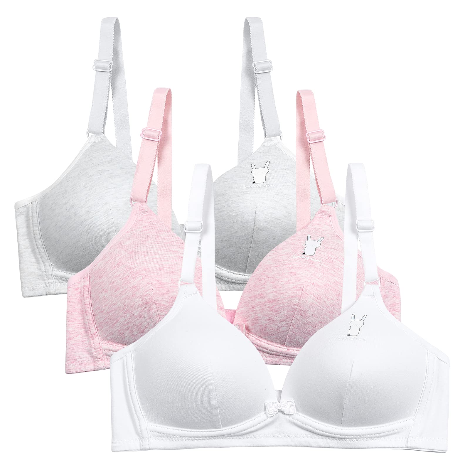 SALIA GIRL Big Girls' Slim Soft Cup Bra Wireless, 36A