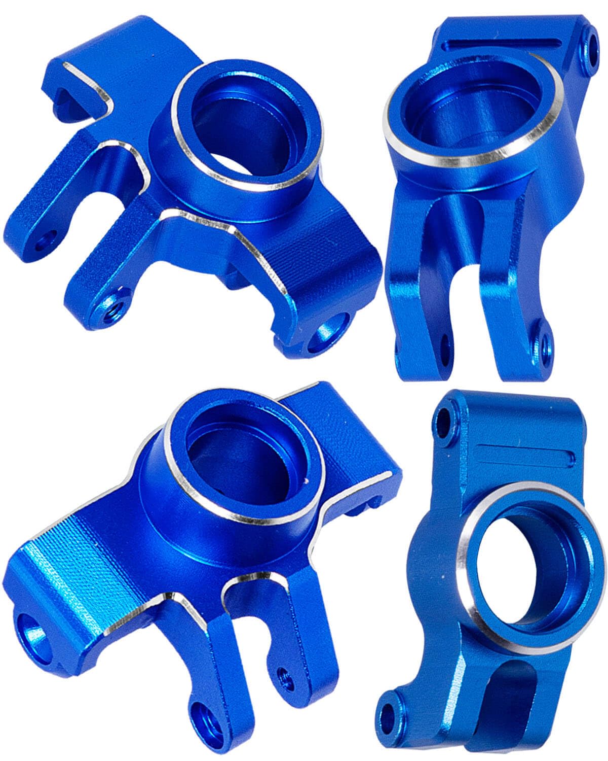 hopsupRC Upgrades Parts for 1/18 Granite Grom Mega 380 Brushed 4x4 Monster Truck RTR,Aluminum Front Steering Block Knuckles & C-Hubs Caster Blocks & Rear Hubs Hops Up,4PCS Navy Blue