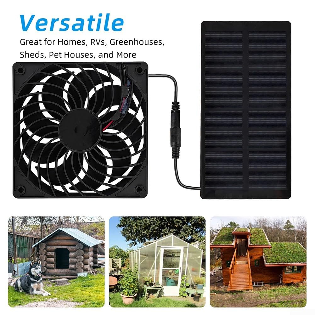 Kit de ventilateur et panneau solaire 100 W 12 V étanche
