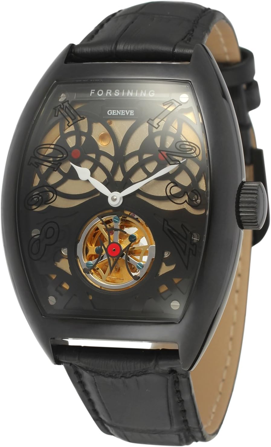 Forsining Men's Stainless Steel Automatic Self-Winding Brand Learher Strap Collectiton Watch FSG9409M3B1