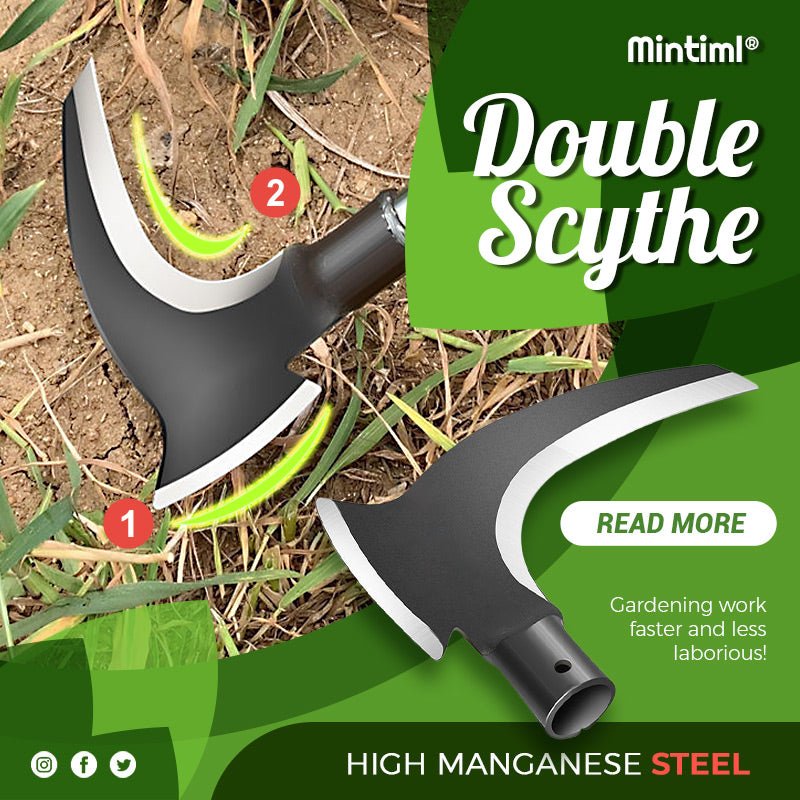 Hoz Doble de Acero Alto Manganeso para Jardín miniatura 5