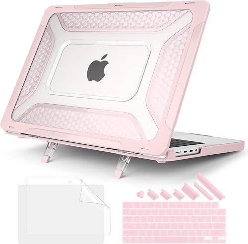 Miniatura 17 de Batianda Funda de protección definitiva para MacBook Pro de 14 pulgadas 2025 M5 M4 M3 Pro Max Chip mate translúcido resistente carcasa de armadura