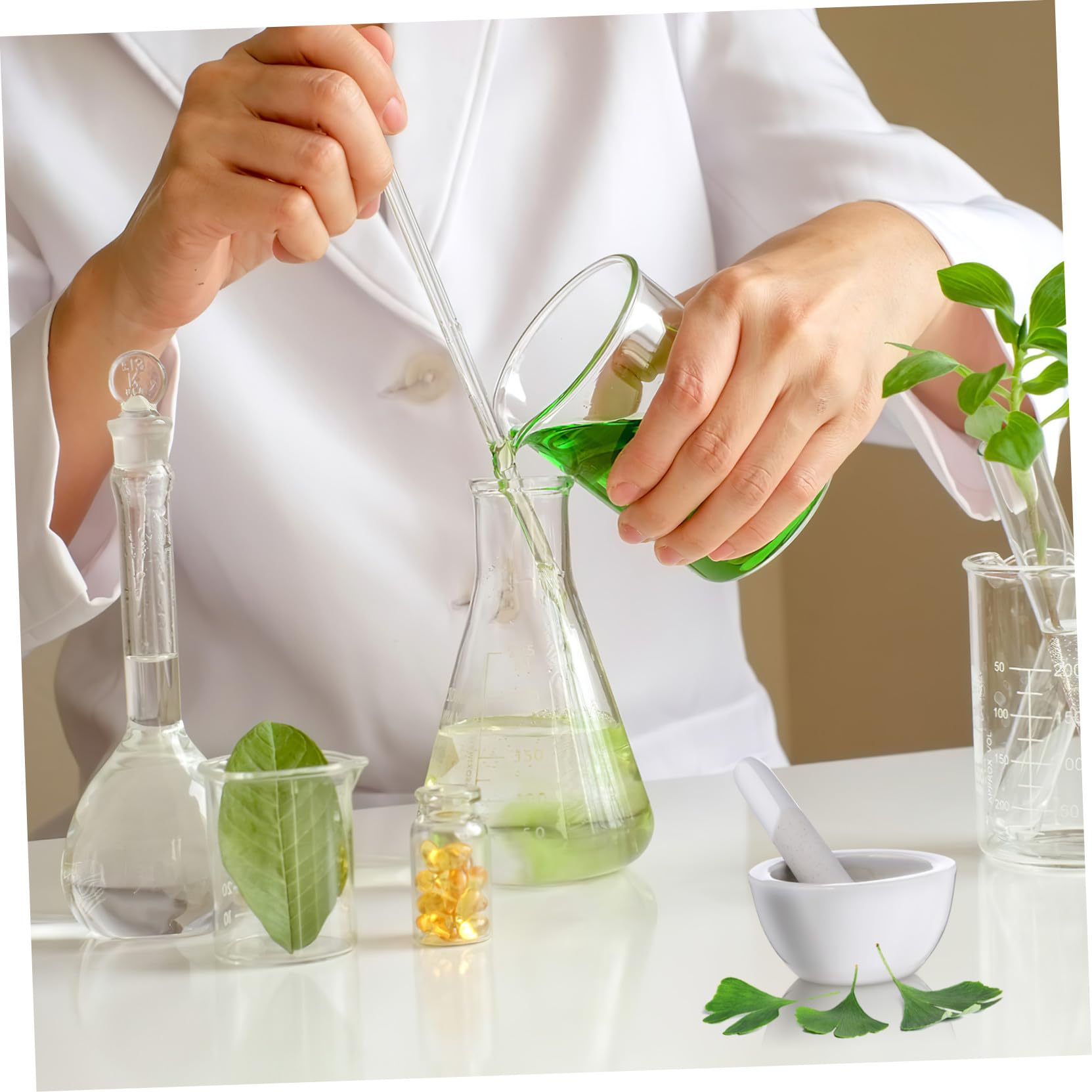 Juego de 2 Morteros de Porcelana Redondos para Moler Especias y Medicinas Acabado Artesanal y Diseño Elegante para Cocina y Uso Científico