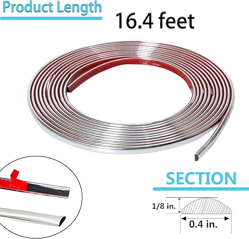 Miniatura 3 de WINTOPUS Moldura flexible de 16.4 pies, moldura y recorte de pared, moldura para despegar y pegar, moldura de espejo, moldura de pared para azulejos