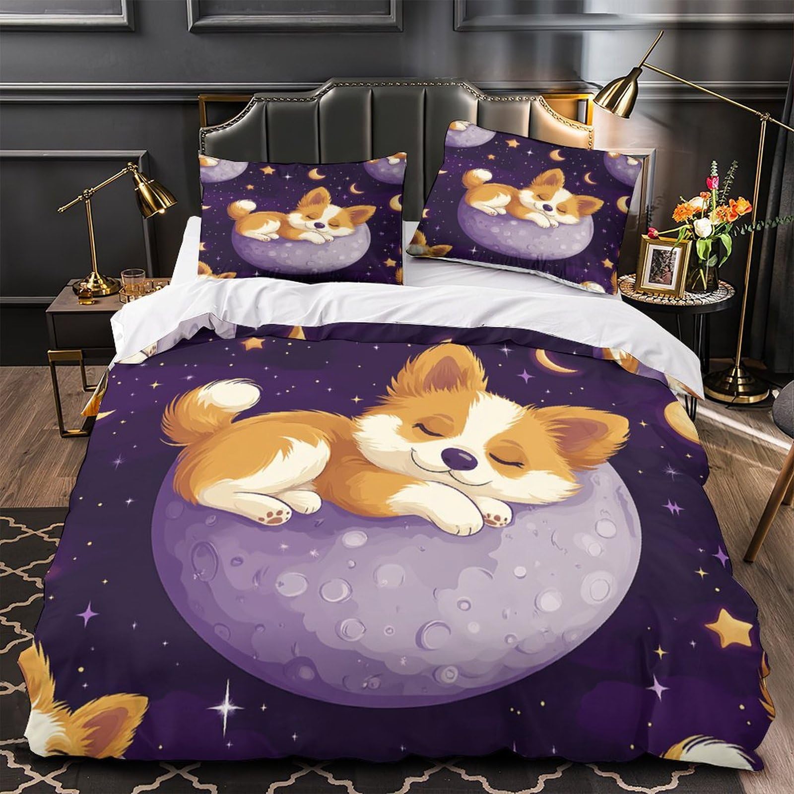 Parure de lit dinosaure super king microfibre premium douce 260x220