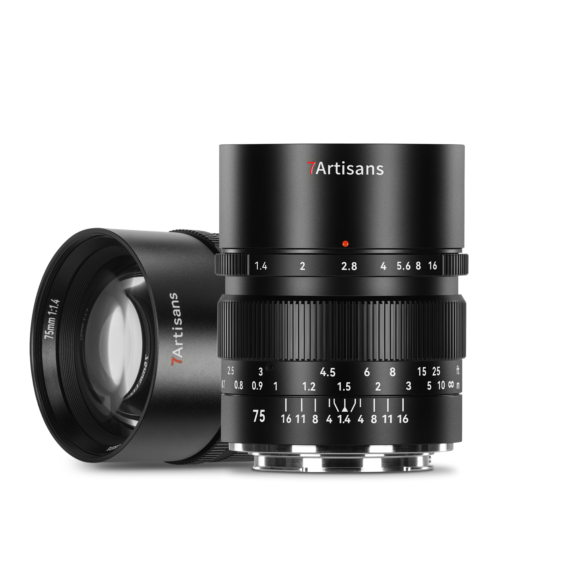 Objectif 7artisans 75 mm f/1.4 Plein Format Manuel à Grande Ouverture 38,4°, Compatible avec Les appareils Photo Hybrides Sony à Monture E FX3, FX30, A1, A9, A7m, A7r, A7s, A7c.