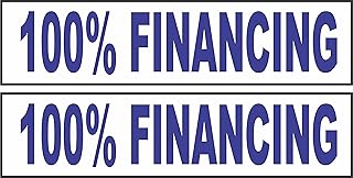 2-6x24 100% Financing Real Estate Rider Sign Blue
