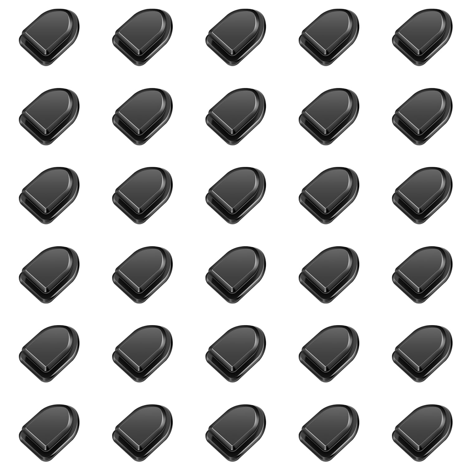Vehyegoi Black 30 Pieces Invisible Adhesive Hooks, Self-Adhesive Hooks, Towel Hooks, Self-Adhesive Coat Hooks, Bathroom Hooks, Wall Hooks, Car Key Hooks