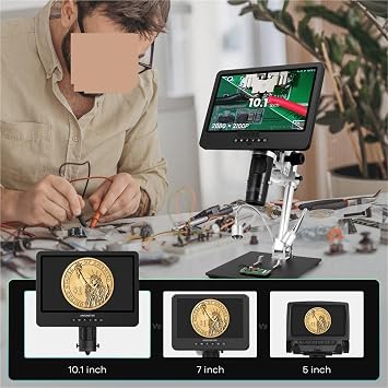 Microscope, 2000X 2160P Digital Microscope Trinocular Support PC Connection For PCB Solder Check For Phone Repair,Lab & Scientific Products