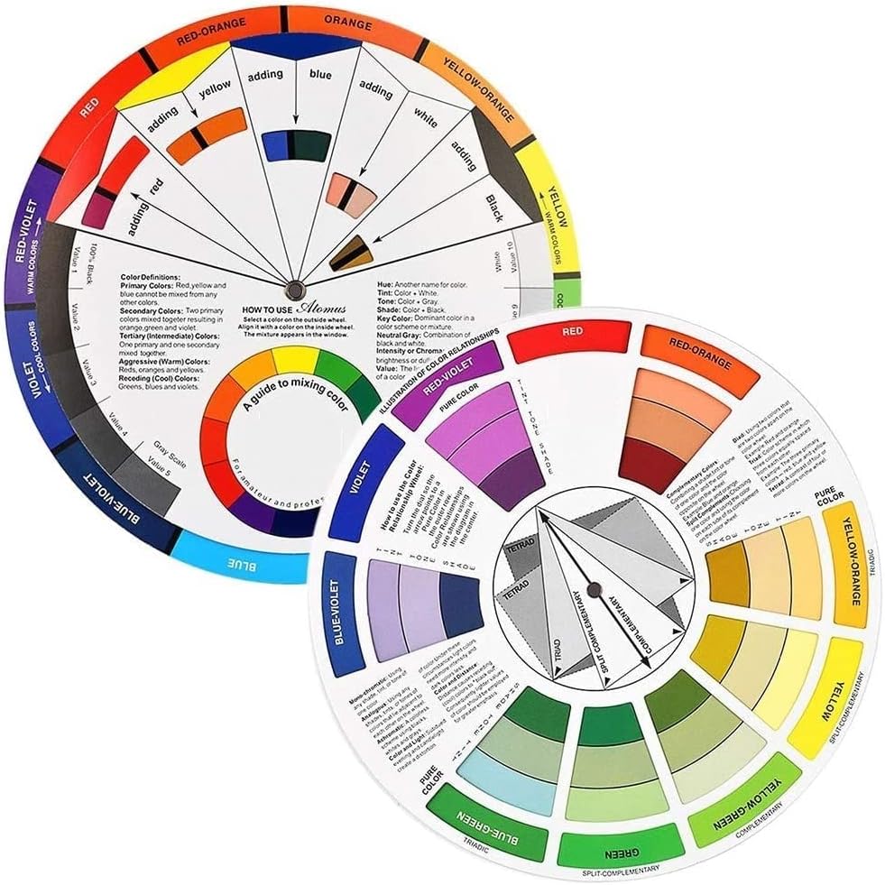 deziine 1 PCS BIG Color Wheel Card ? A Handy Color Mixing Guide for ...