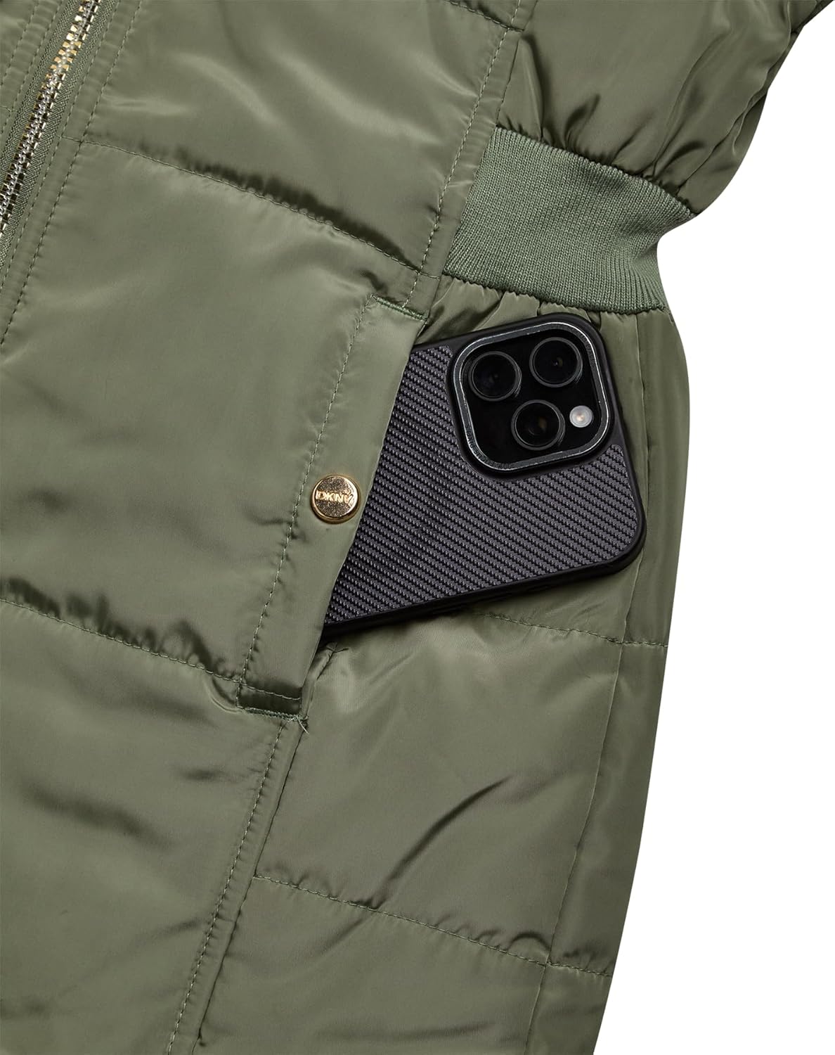 DKNY Reversible Girls Winter Coat - Heavyweight Quilted Jacket with Sherpa Lining Hooded Puffer Jacket Winter Coats for Girls