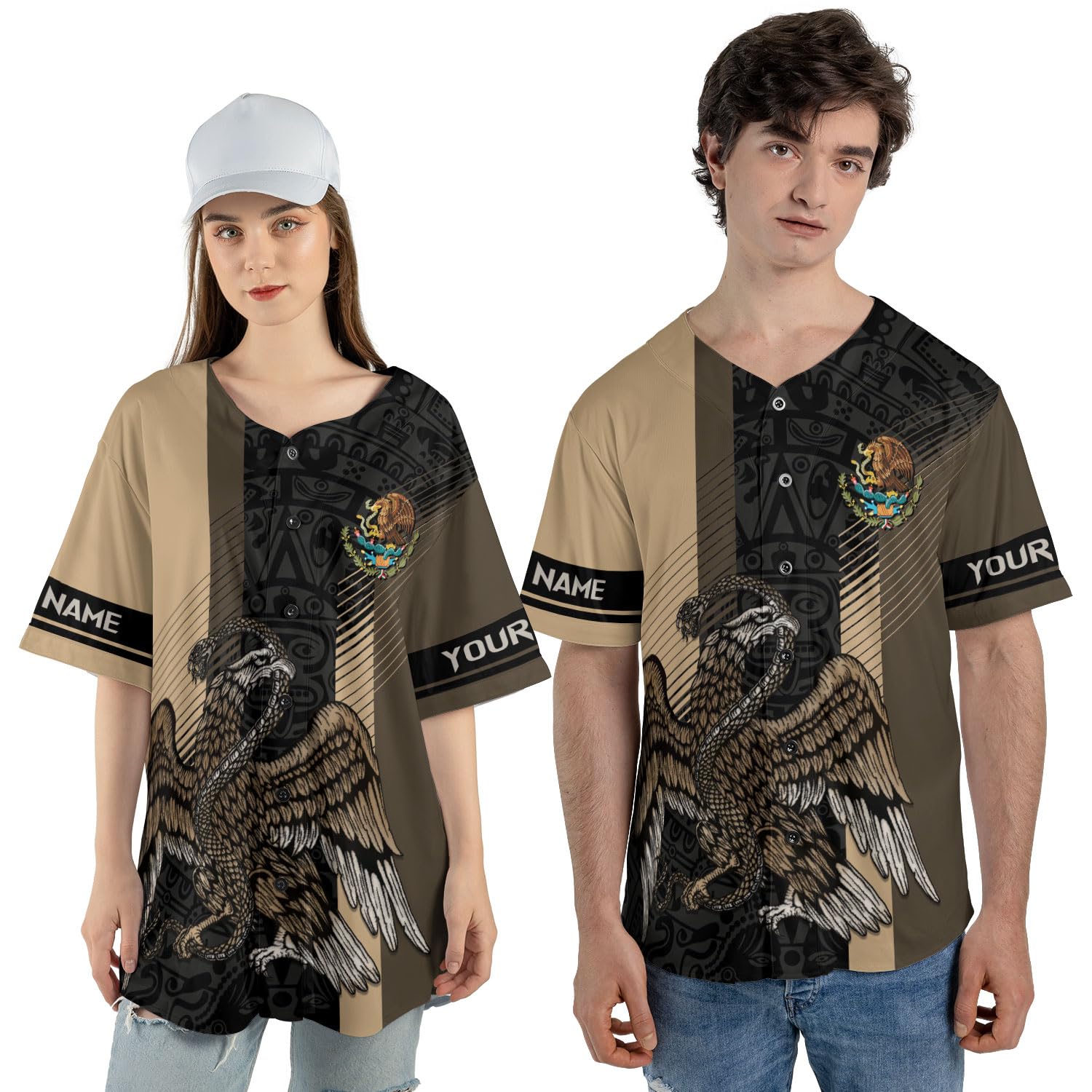 Personalized Mexico Baseball Jersey, Mexican Baseball Jersey for Men Women Mexicano Flag Jersey Mexican Flag Pride (US, Alpha, 5X-Large, 5X-Large, Regular, Regular, BJ428)