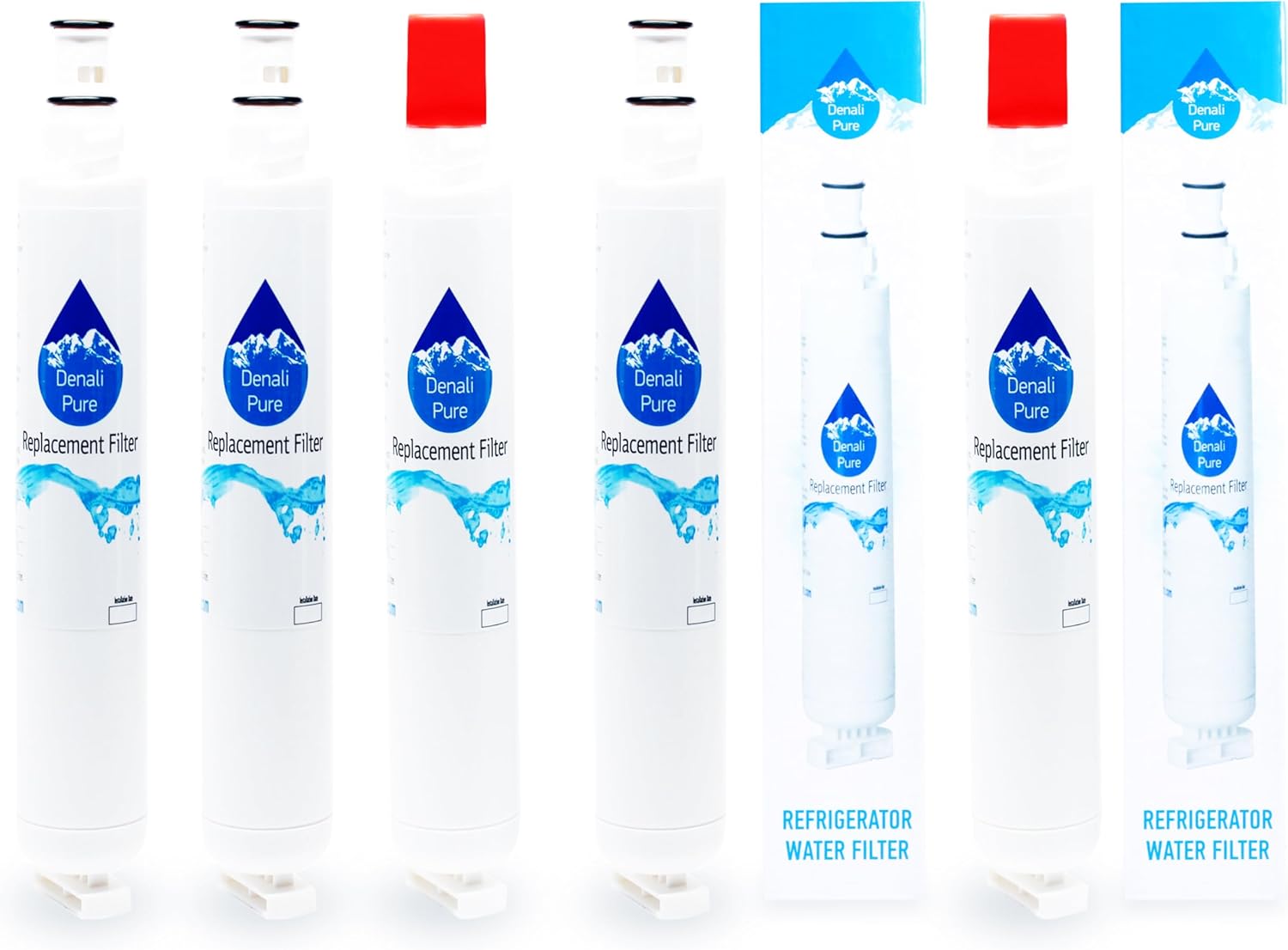 5-Pack Replacement 4396701 Refrigerator Water Filter for Whirlpool, Kenmore, Jenn-Air, KitchenAid - Compatible with Whirlpool 4396701, Kenmore 9915, Whirlpool ET1FHTXMQ01, Whirlpool ET1FHTXMQ04