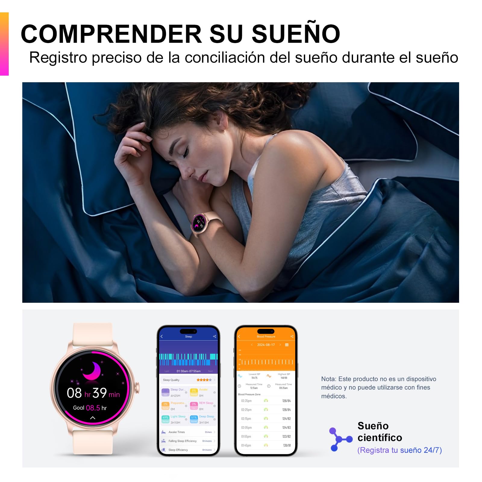 Reloj Inteligente Hombre Mujer, 1.43'' Smartwatch con Llamadas Bluetooth, 130+ Modo Deportivos Pulsera Actividad con Pulsómetro/Monitor de Sueño, Impermeable IP68 Smart Watch para Android/iOS
