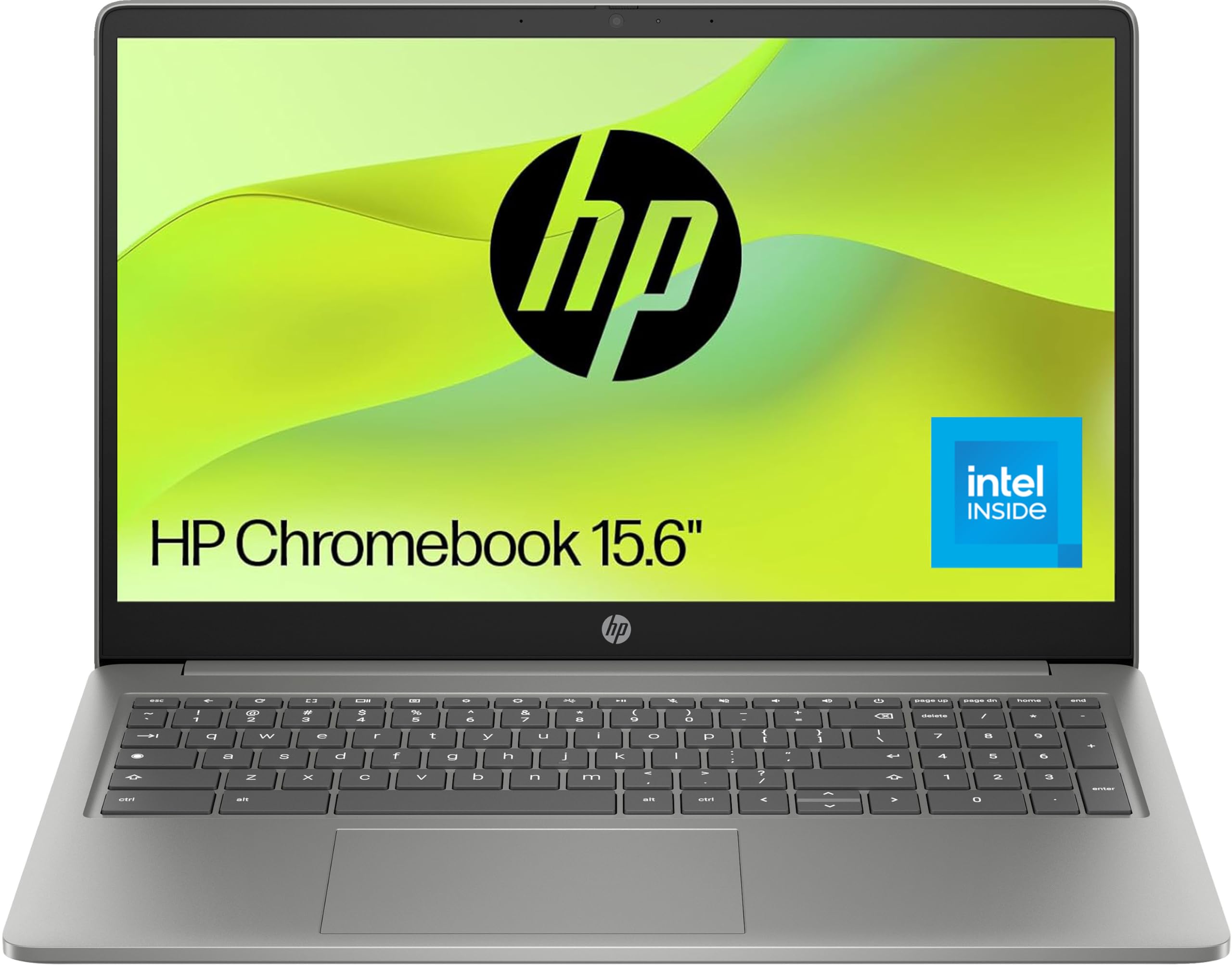HP Chromebook 15.6" | Intel N100 Processor | 4 GB RAM | 128 GB Flash Storage | Intel UHD Graphics | HD Display | Up to 11.5 Hours Battery | Chrome OS | Dual Speakers | Mineral Silver | 15a-nb0005sa — view 2