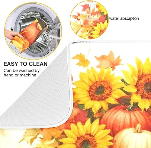 Vista 325 de Tapete de secado de platos de mariposas botánicas para encimera de cocina, almohadilla de secado de microfibra absorbente, grande, 18 x 24 pulgadas