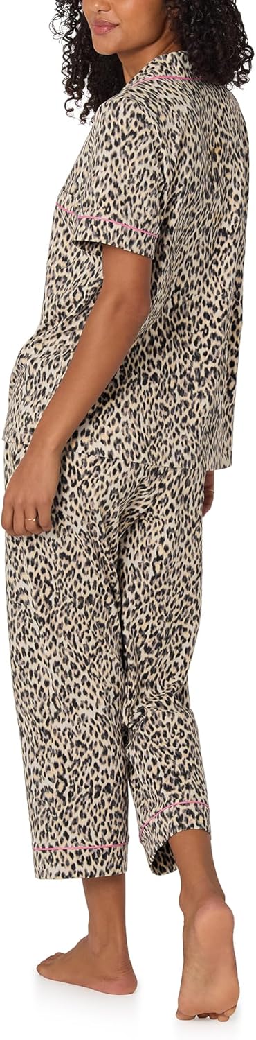 Bed Head PJs Womens Matching Pajamas - Soft Organic Cotton Button Down PJ Shirt & Cropped Pants Set - Loungewear & Sleepwear - Image 3