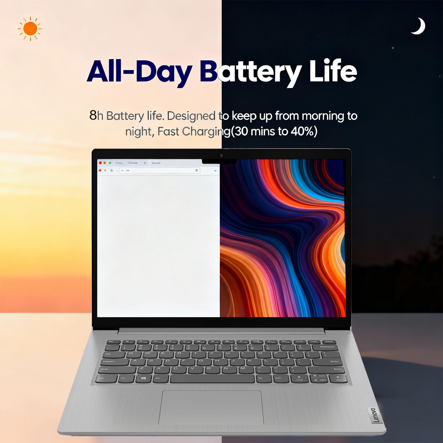 Lenovo 14" Laptop • Intel 4 Cores Processor • 4GB DDR4RAM • 640GB Storage (128GB SSD + 512GB Portable Drive) • Intel UHD Graphics • Wi-Fi 5 • HDMI • Long Battery Life • Win 11 • WOWPC 3-in-1 Bundle