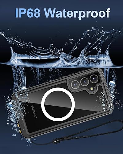 Vista 40 de Oterkin Funda impermeable para Samsung Galaxy S21 con protector de pantalla integrado, a prueba de polvo, a prueba de golpes, 360, carcasa Negro