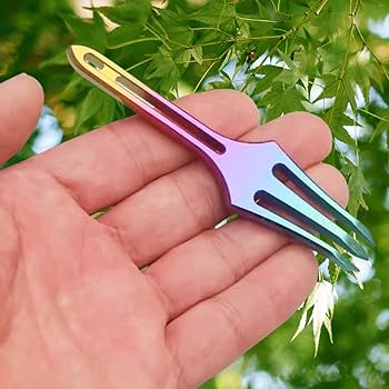 Amazon.com: Colorful Titanium Alloy Fork, Lightweight Metal Pocket Amazon.com: Colorful Titanium Alloy Fork, Lightweight Metal Pocket