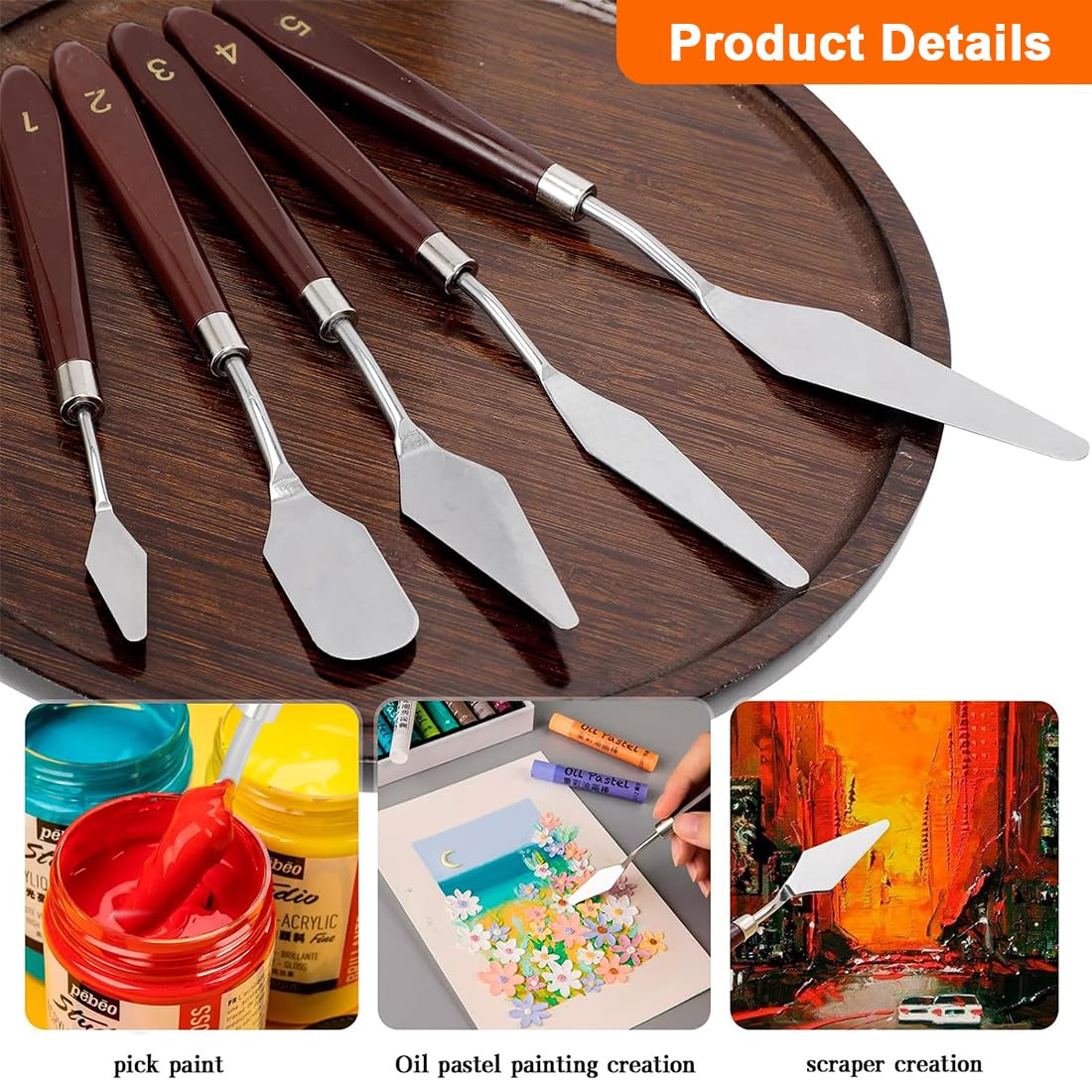 Ensemble 2 Couteaux À Palette En Métal Manche En Bois - Switzerland