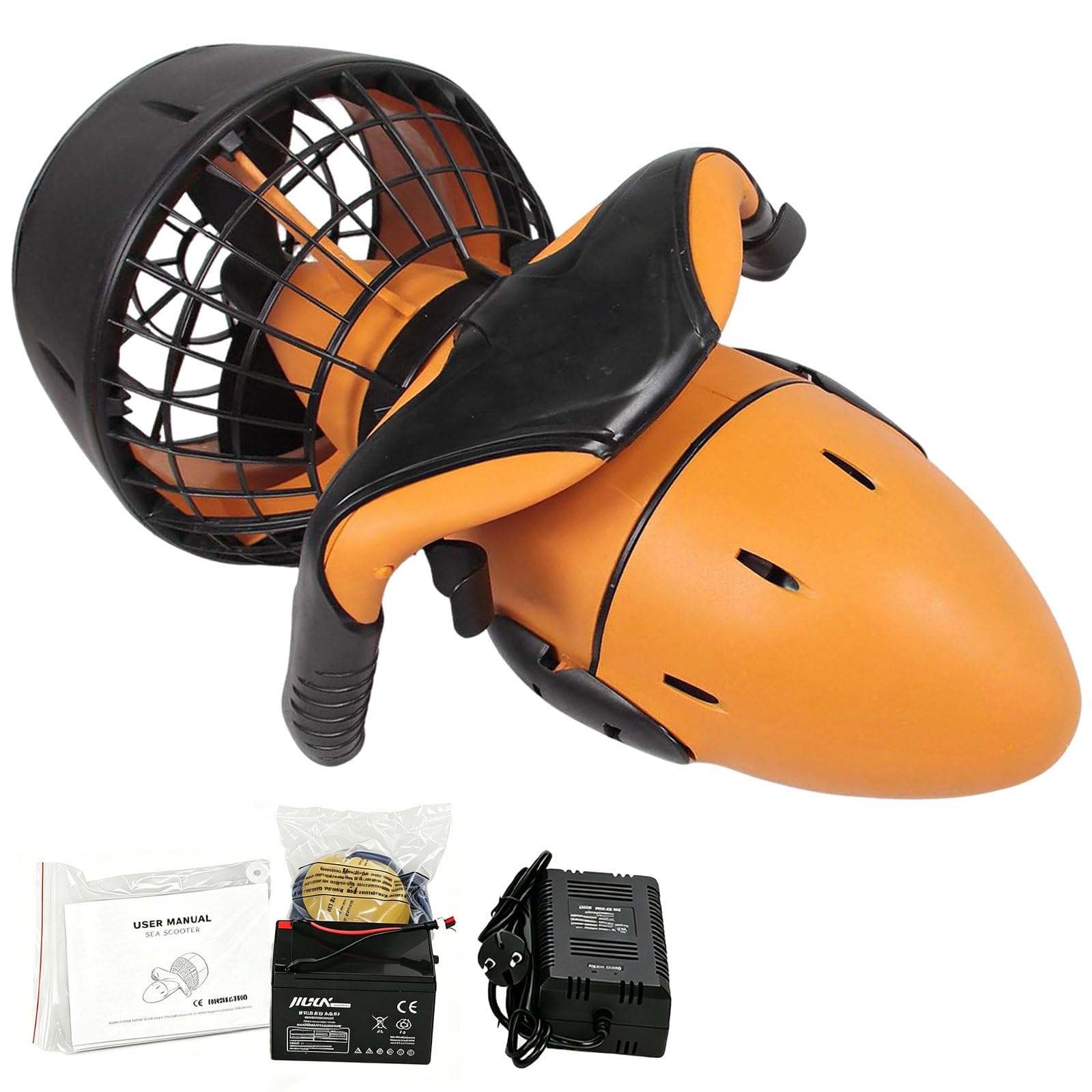 Sotikarery 2Battery Portable Underwater Sea Scooter 500W With Variable Speed Control, 60-Min Long Battery & Motor Overheat Protection, For Snorkeling Diving Lake Family Fun
