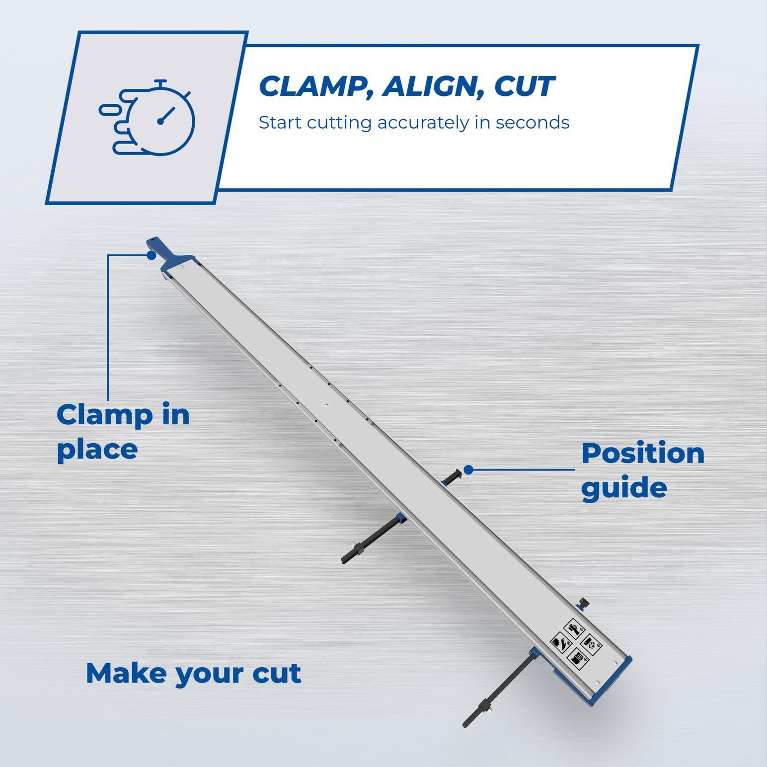 Kreg KMA4500 4' Straight Edge Guide w/Adjustable Gripmaxx Clamp