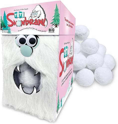 Big Discoveries Yeti Snowbrawl A Snowball Stacking Brawl Juego de cartas para toda la familia Incluye 40 bolas de nieve Divertido juego de mesa