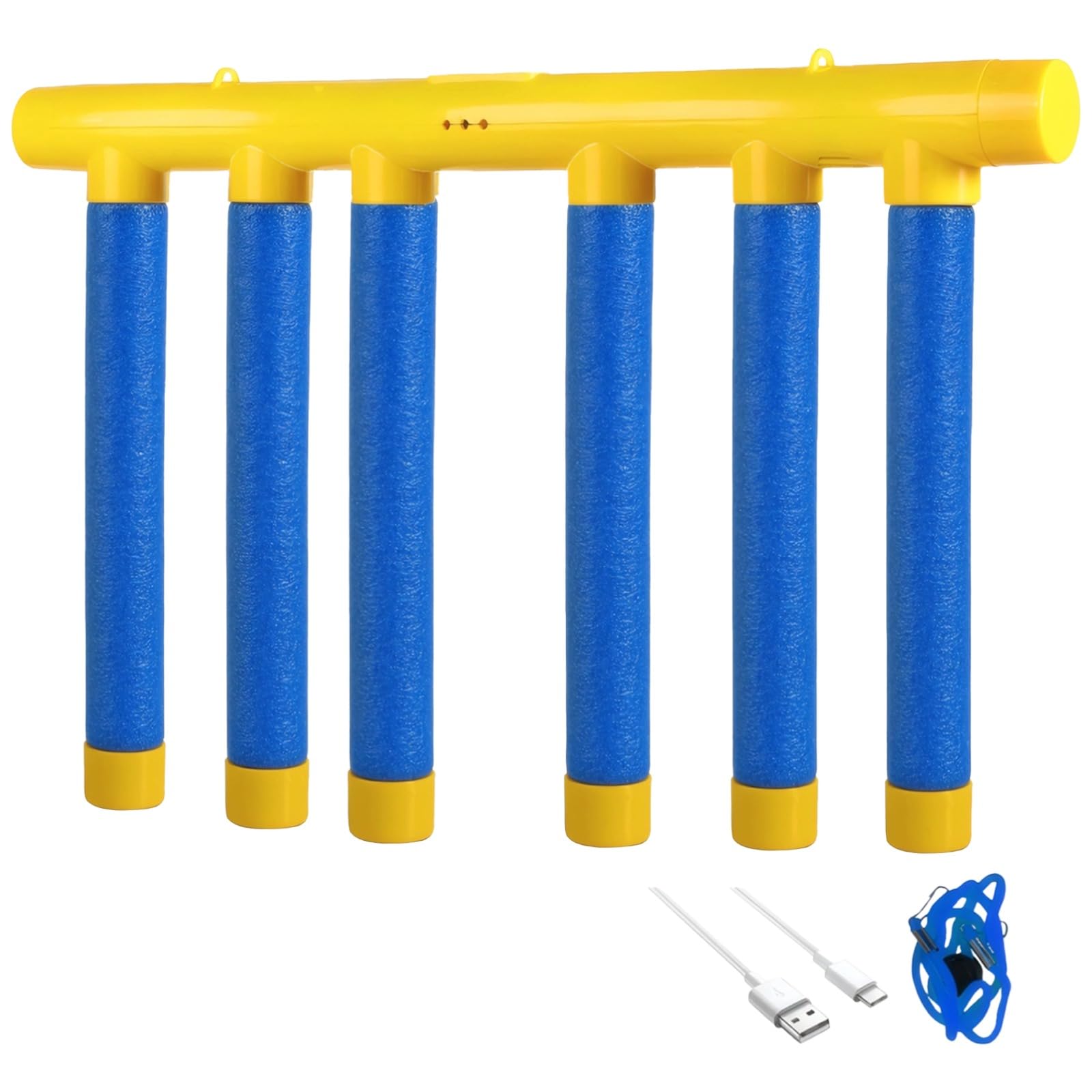 Generisch Gioco Reflex Challenge, gioco di allenamento per la coordinazione occhio-mano, con 3 velocità regolabili, 6 bastoncini in schiuma EVA, ricaricabile tramite USB, per gioco genitore-figlio