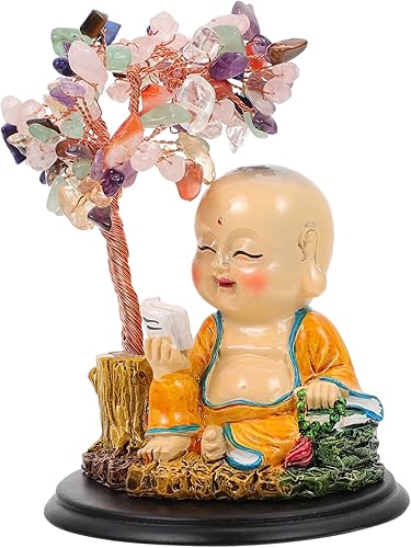 DECHOUS Adorno clásico de Buda de resina artesanal decoración china estatuilla de Buda riendo