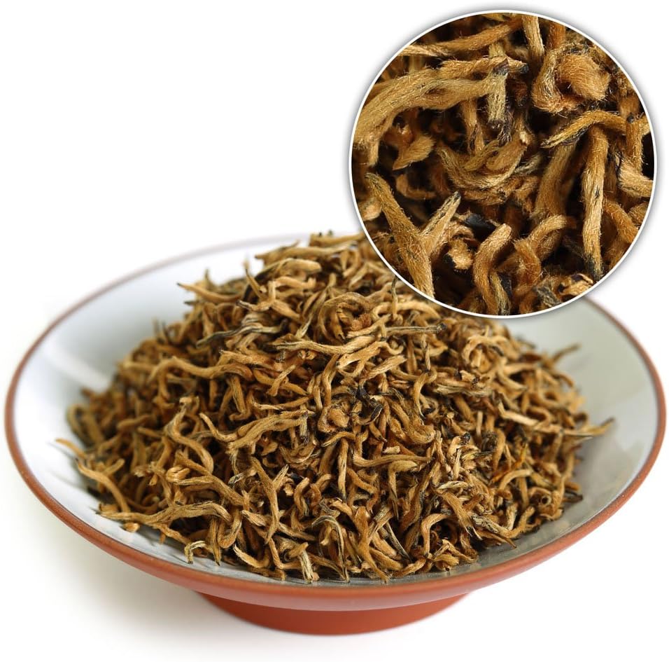 GOARTEA Jinjunmei Black Tea - 250g 8.8oz Nonpareil Supreme Grade - Fujian Jin Jun Mei Tea - Golden Beautiful Eyebrow Chinese Loose Leaf - Golden Buds