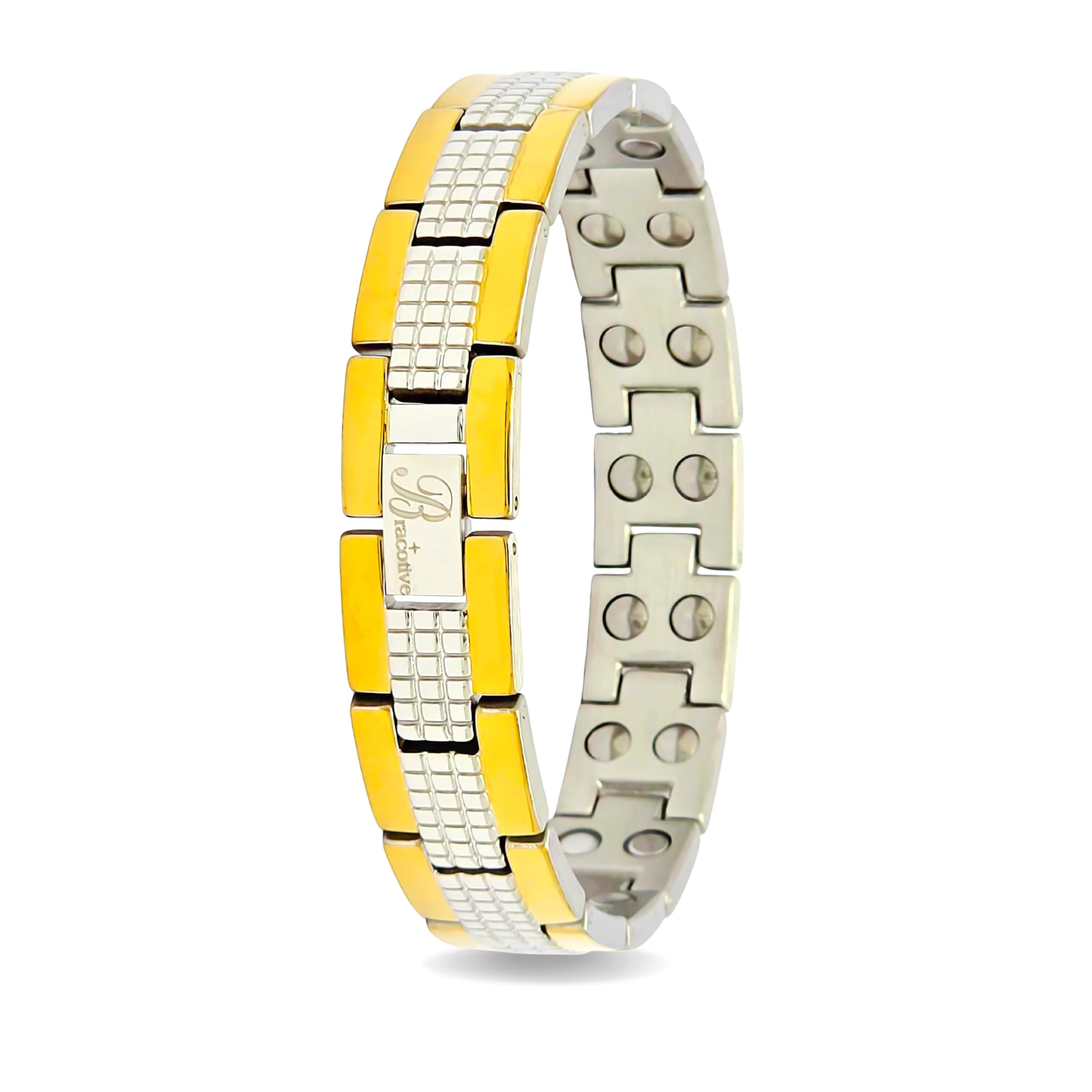 Bracotive® Bio Magnetic Bracelet For Men & Women | Blood Pressure Metal Chain | High Power Magnet | Maintain Energy Level And Stamina | Stress Relief | Magnetic Therapy