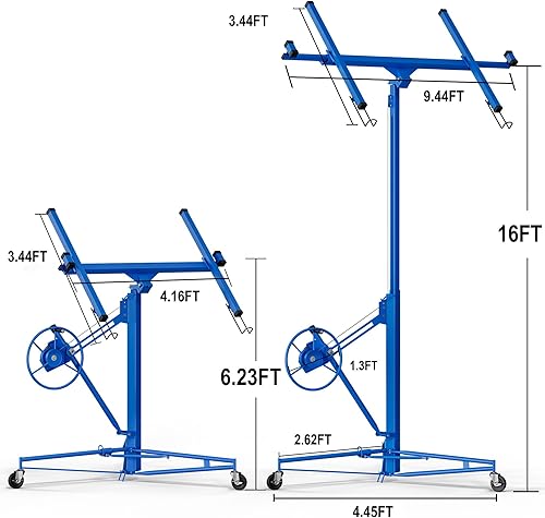 Miniatura 2 de Panel de elevación de paneles de yeso Panel de elevación de paneles de yeso de 16 'Elevador Jack Elevador Jack Rueda de rueda giratoria Sheetrock