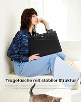 LOVEVOOK női laptop táska 15,6-17 hüvelyk vízálló shopper táska fekete 7