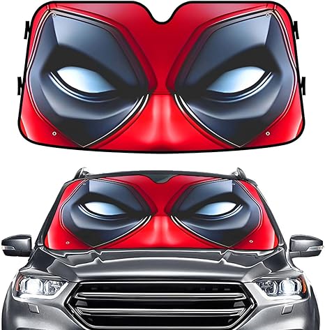 Funny Red Eyes Windshield Sun Shade for Car SUV Truck (55x30 Inches), Sun Shade Windshield, Shades for Front Windows, Protector Blocks UV, Christmas Car Decor