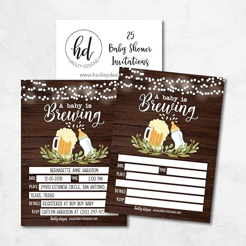 Miniatura 2 de Hadley Designs 25 invitaciones para baby shower, invitación Coed Sprinkle para niño o niña, revelación de género neutro, linda tarjeta impresa de