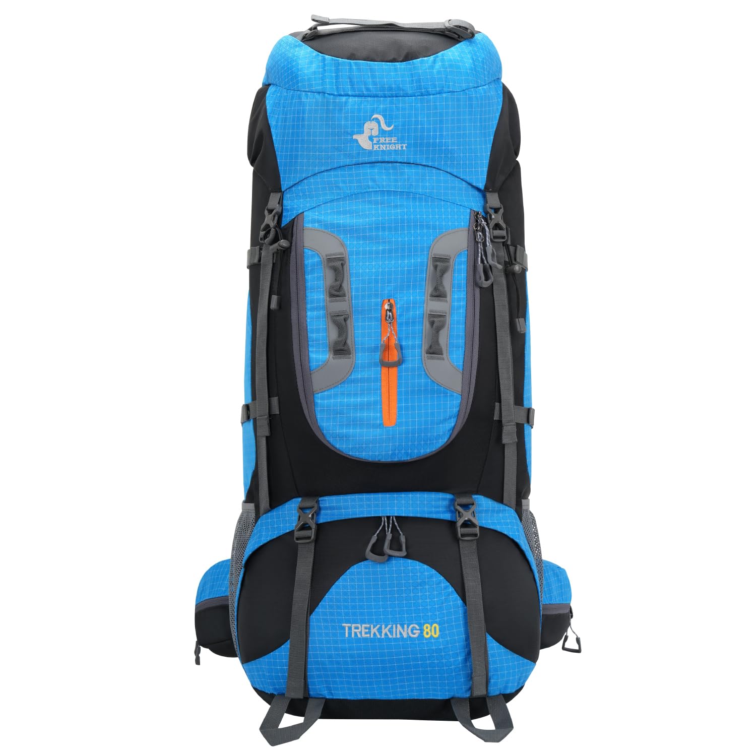 Bseash Zaino da campeggio impermeabile da 80 litri con copertura antipioggia, zaino leggero da viaggio per sport all'aria aperta per arrampicata
