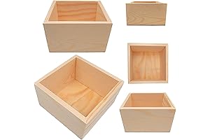 10 Piezas de Cestas de Madera Sin Terminar de Almacenamiento DIY