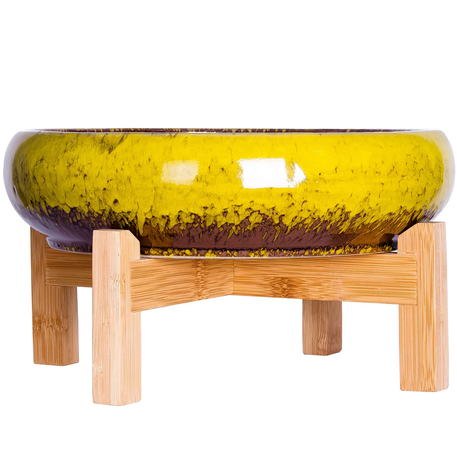 ARTKETTY Vasi per piante grasse, vasi per piante di cactus di grandi dimensioni con drenaggio, vaso bonsai in ceramica per interni per il giardino e la casa