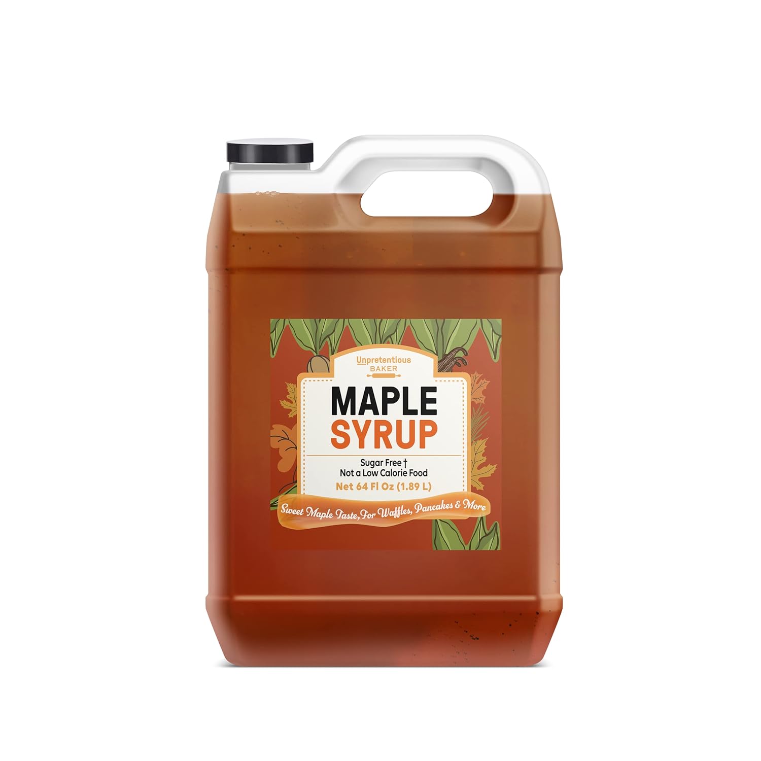 Unpretentious Sugar Free Maple Syrup, 1/2 Gallon (64 Fl Oz