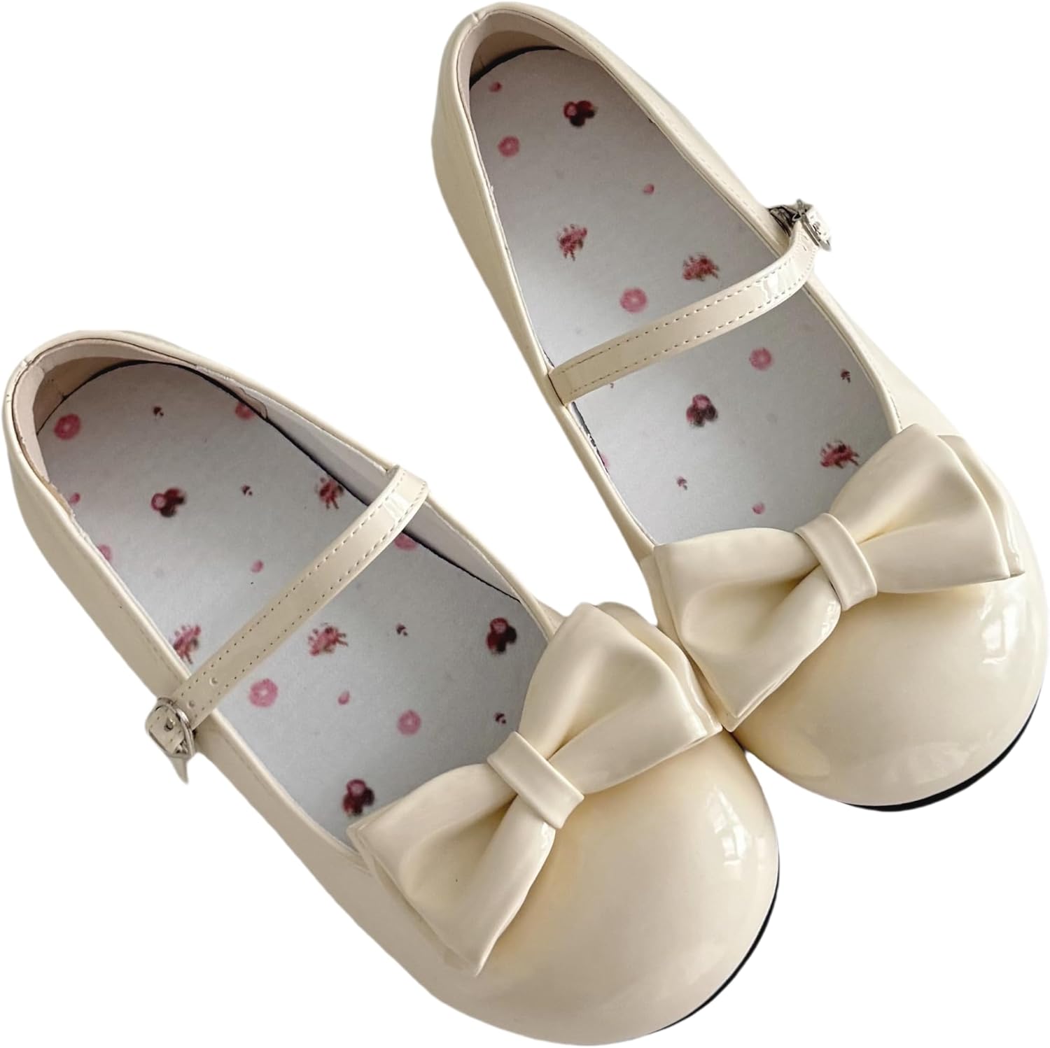 BEROBELLO Women's Lolita Shoes Cute Mary Jane Flats Bowknot Round Toe Party Dress Shoes