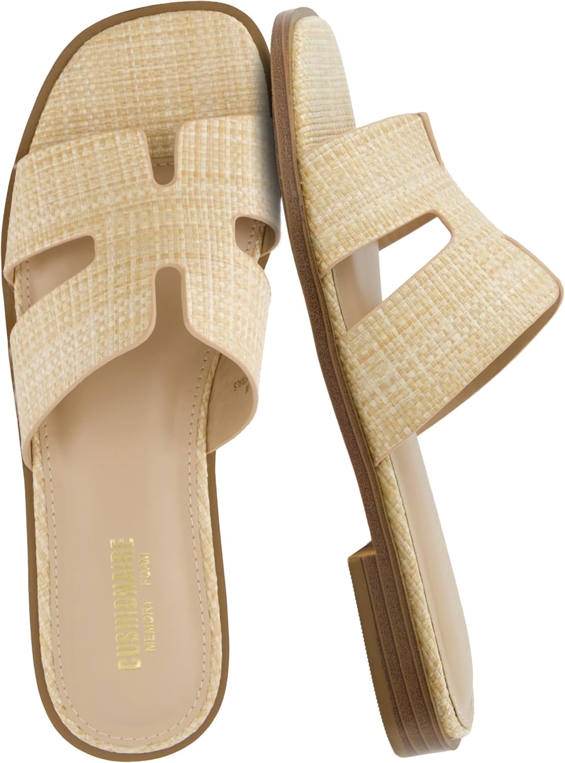 CUSHIONAIRE Women Voyage Cutout Slides - Comfortable Sandals